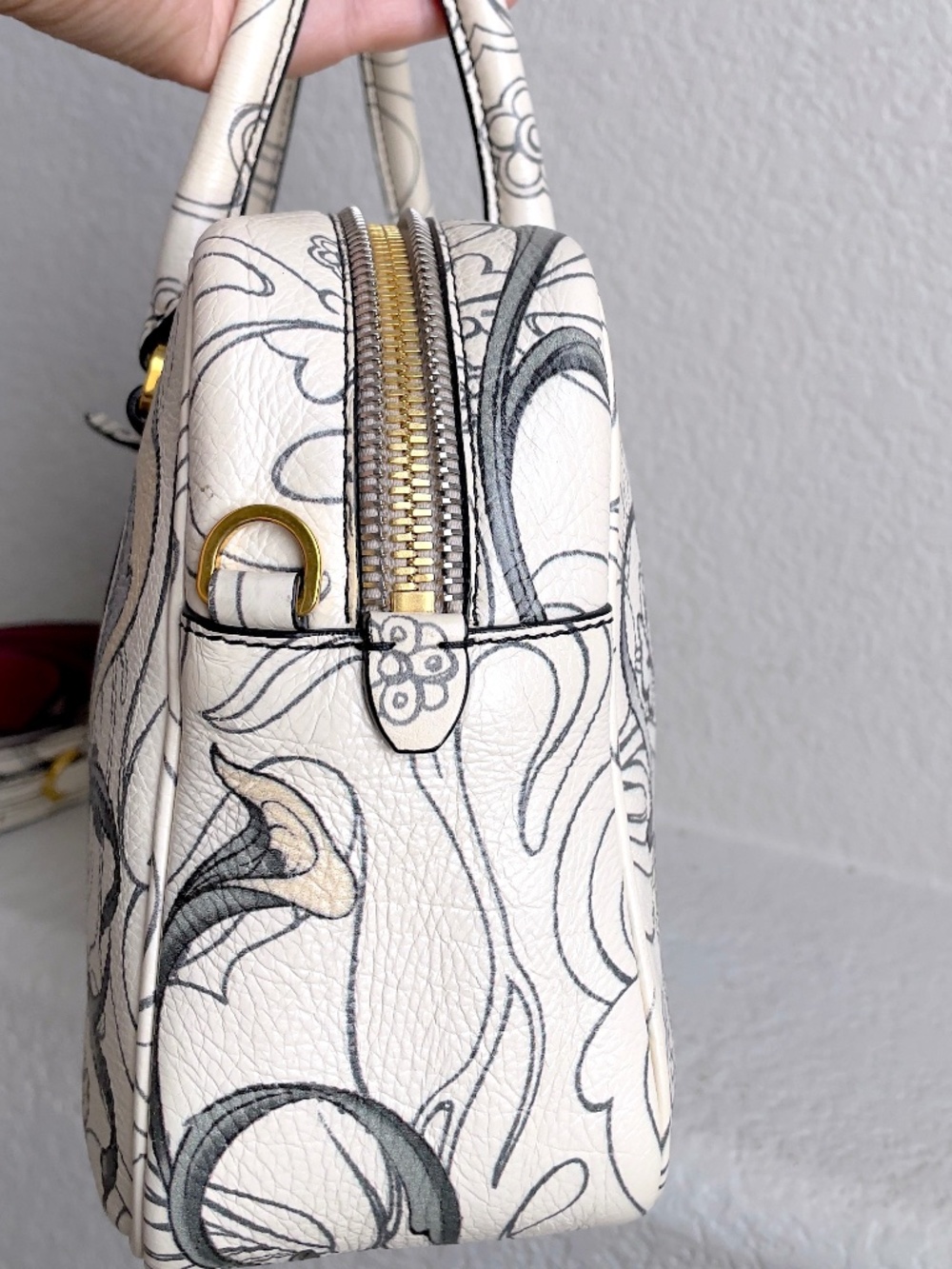 Prada Signature Rabbit Bauletto Calf Leather Shoulder Bag - Picture 5 of 11